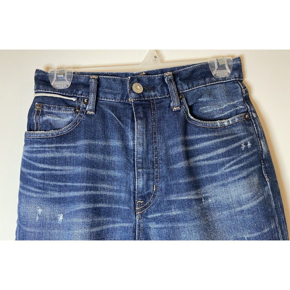 Women's Straight Leg Jeans - Blue - Picture 2 of 6
